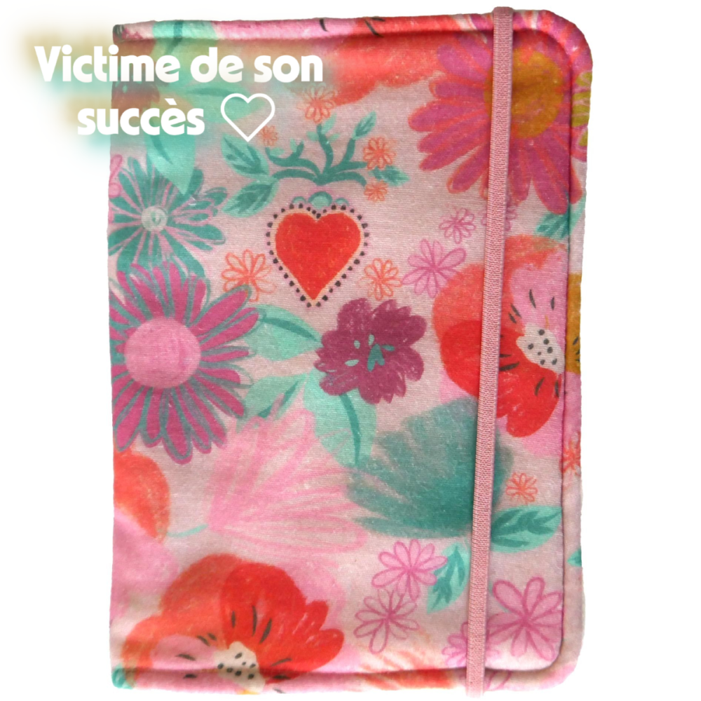 protège carnet fleur