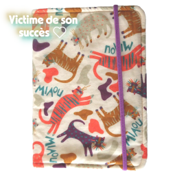 protège carnet chat fille