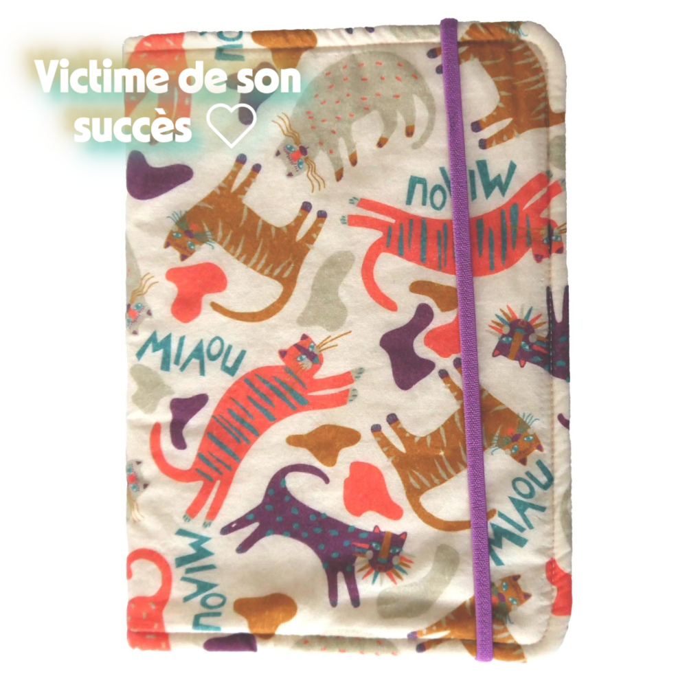 protège carnet chat fille