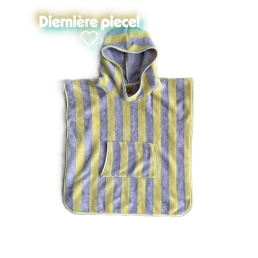 poncho éponge rayé