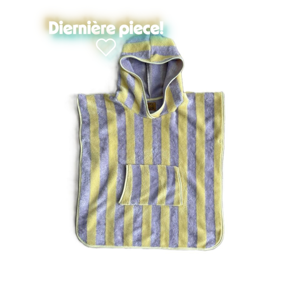 poncho éponge rayé